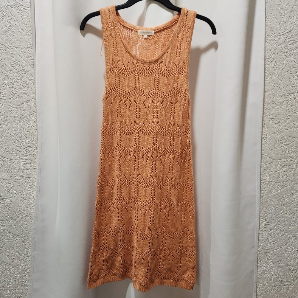 Ultra Flirt Peach crochet dress Size Large